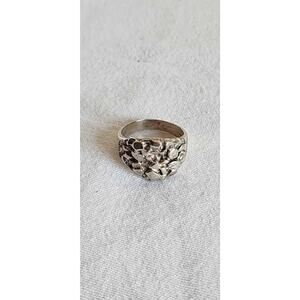 Vintage 925 Sterling Silver Nugget Style Ring Size 11